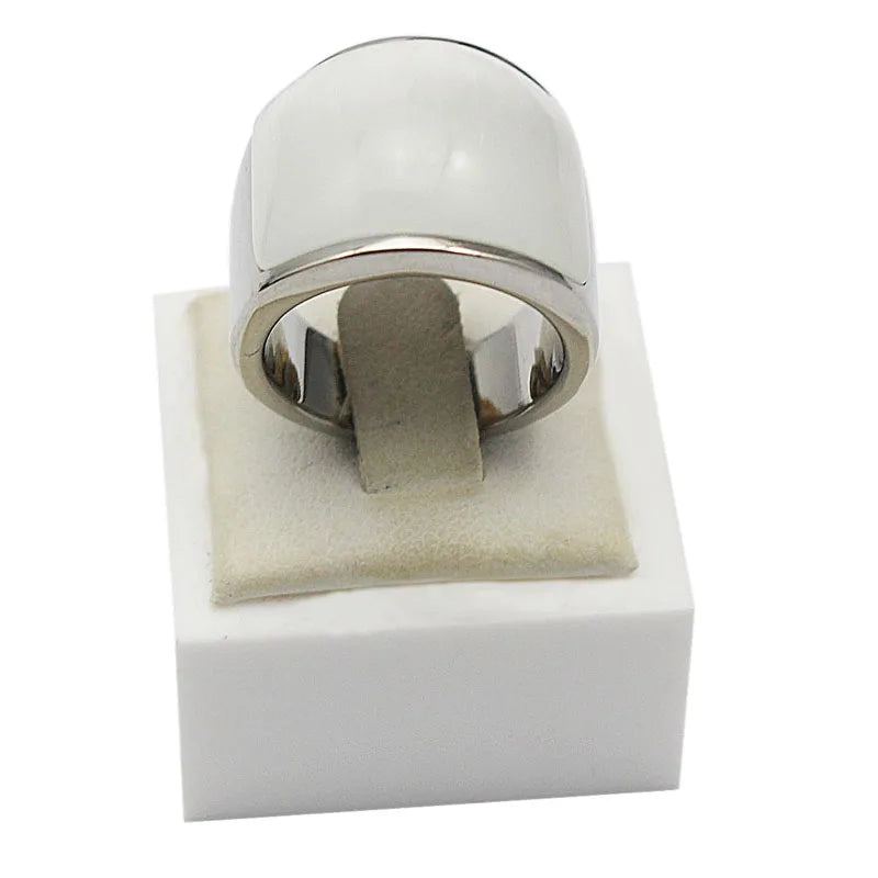 Shell inlay band ring – view 6