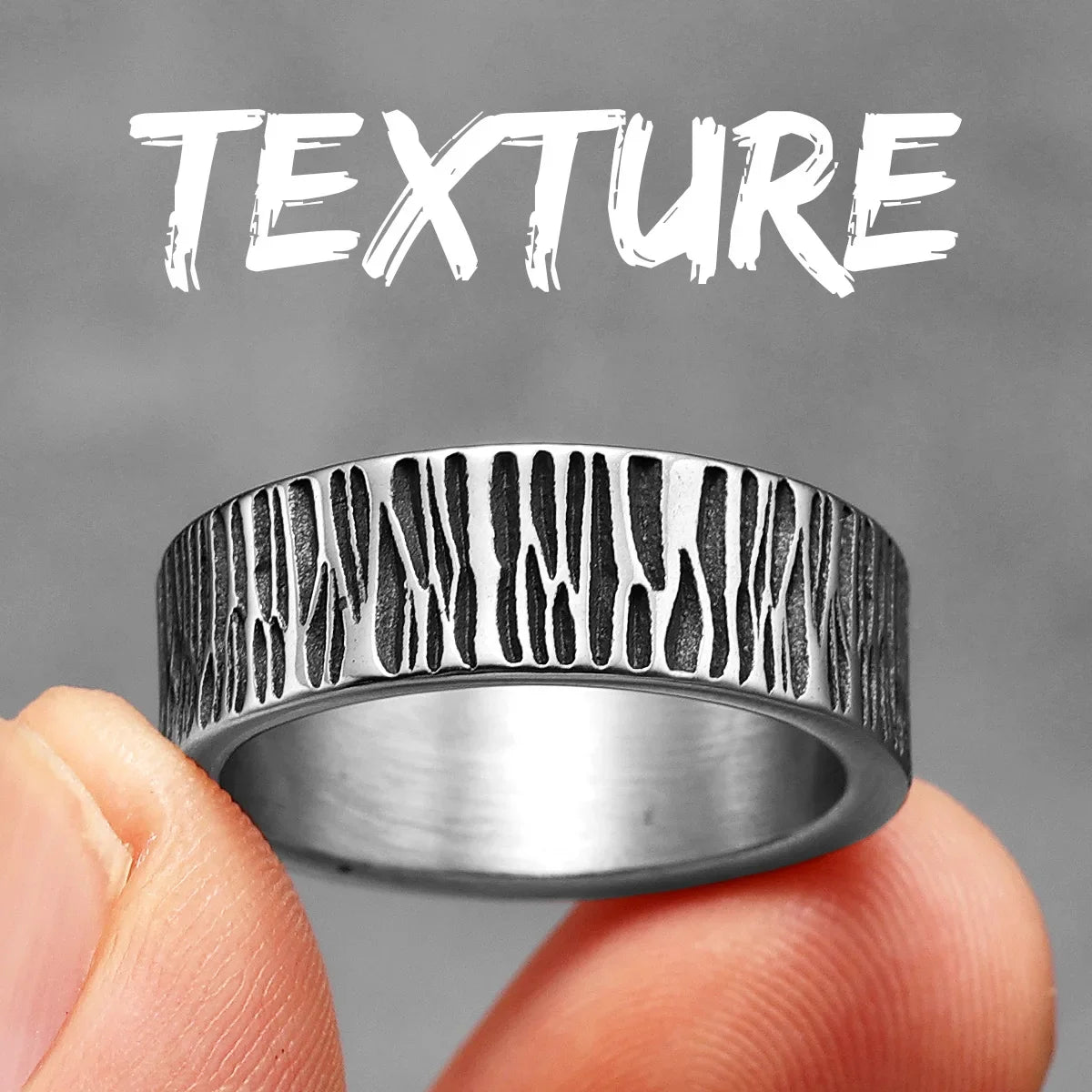 Textured band ring – view 9