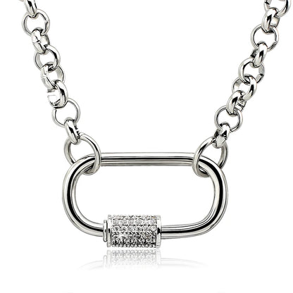 Rolo chain choker with iced lock – view 8