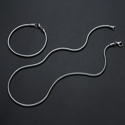 Snake chain set, necklace and bracelet – view 4
