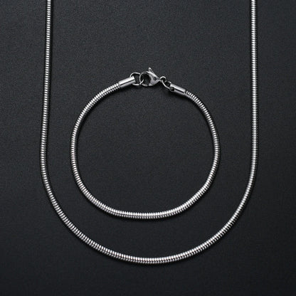 Snake chain set, necklace and bracelet – view 5