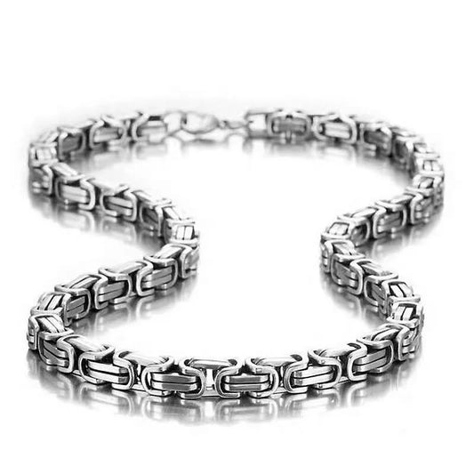 Imperial chain necklace, 5mm, silver tone