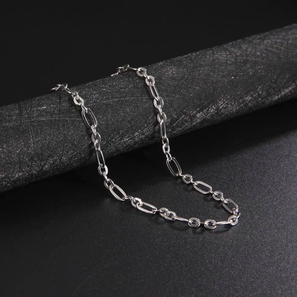 Stainless steel link chain necklace – view 5