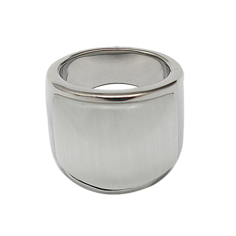 Shell inlay band ring – view 5