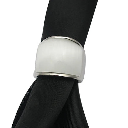Shell inlay band ring – view 2