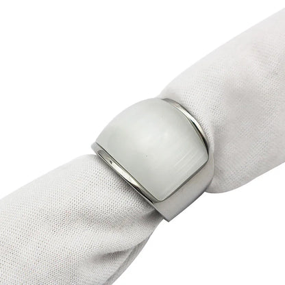 Shell inlay band ring – view 3