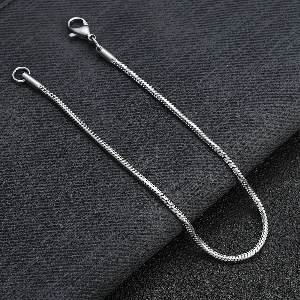 Snake chain bracelet, 2mm to 4mm – view 3