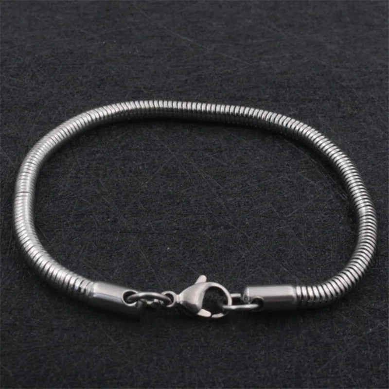 Snake chain bracelet, 2mm to 4mm – view 5