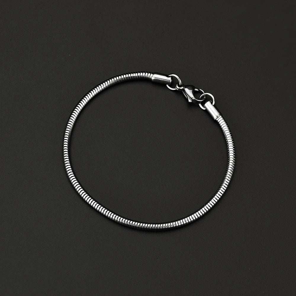 Snake chain bracelet, 2mm to 4mm – view 2