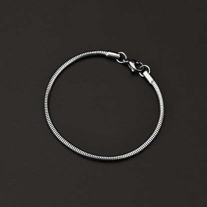 Snake chain bracelet, 2mm to 4mm – view 2