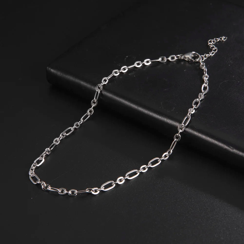 Stainless steel link chain necklace – view 11