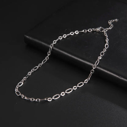 Stainless steel link chain necklace – view 11
