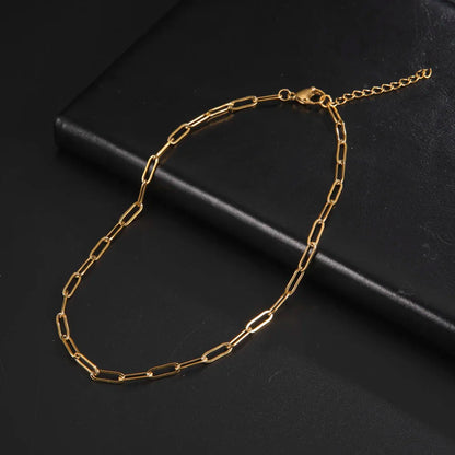 Stainless steel link chain necklace – view 14