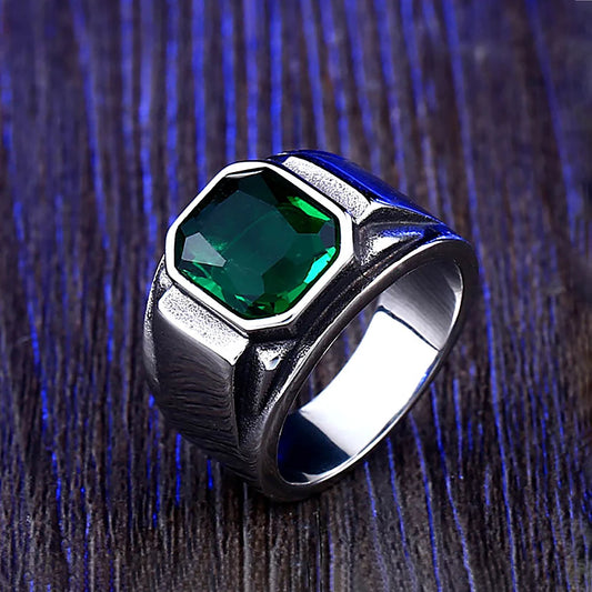 Celtic knot stone ring, silver tone