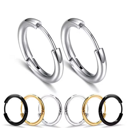 Stainless steel huggie hoop earrings
