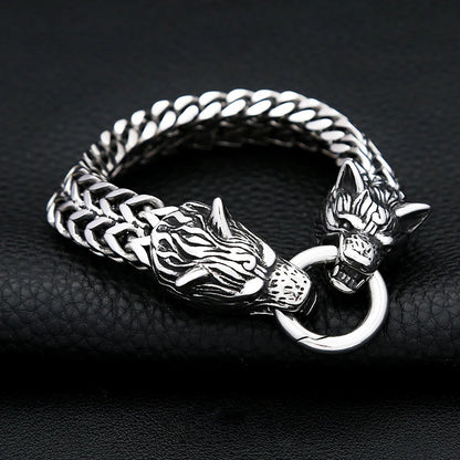 Wolf head bracelet – view 2