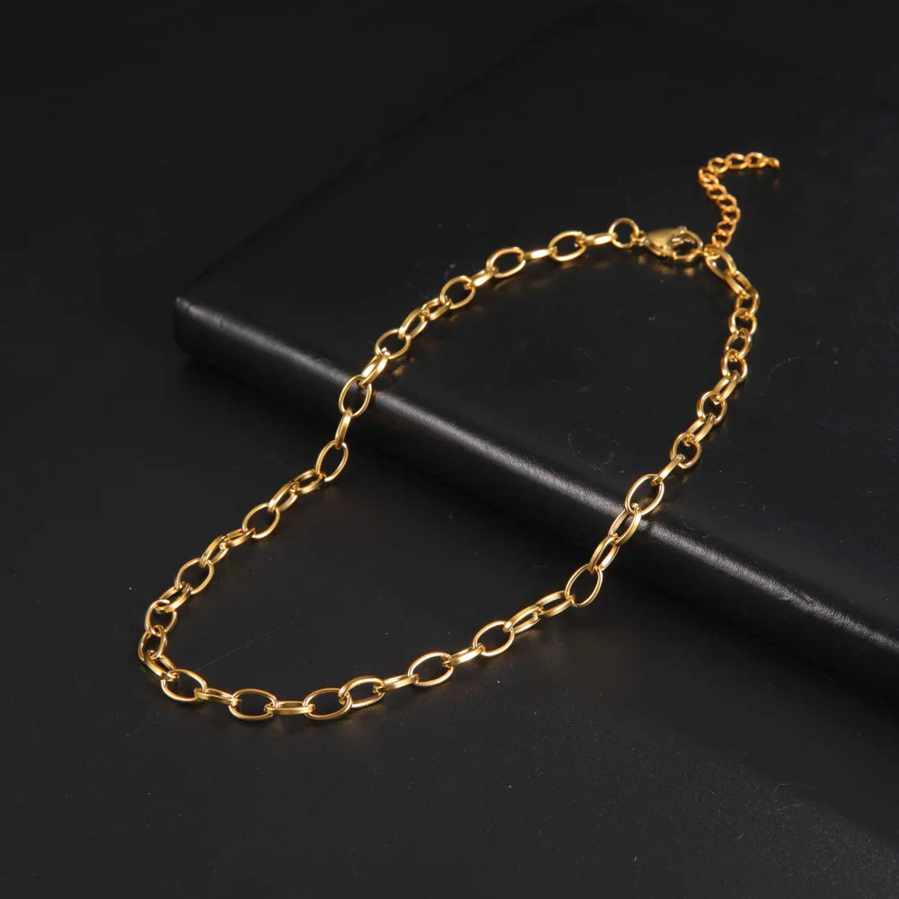 Stainless steel link chain necklace – view 13