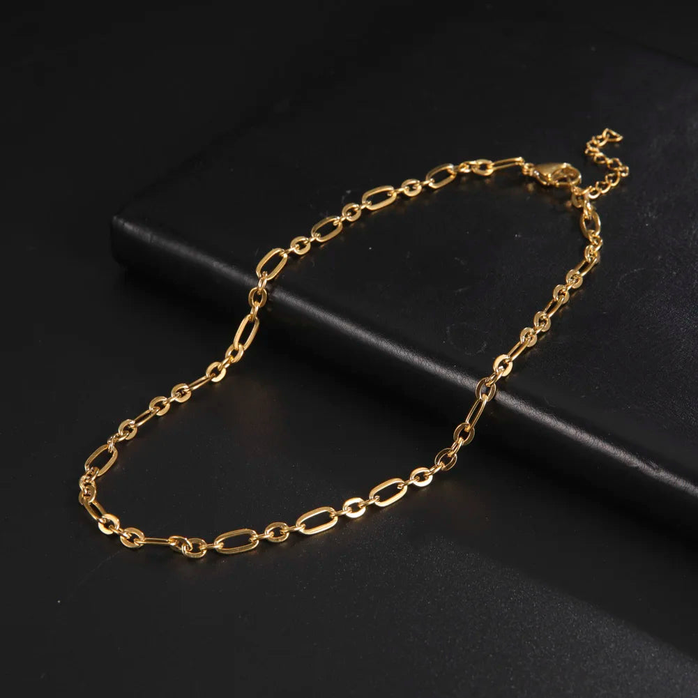 Stainless steel link chain necklace – view 12