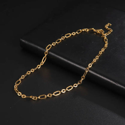 Stainless steel link chain necklace – view 12