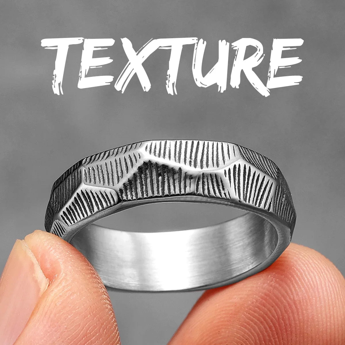 Textured band ring – view 8
